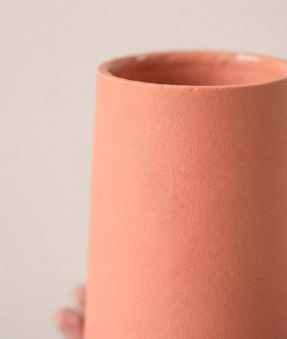 sculptural ceramic vase tall